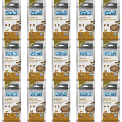 FARMINA Vet Life Cat Diabetic cremiger Snack mit Huhn und Thunfisch für Katzen mit Diabetes 15x60 g FARMINA Vet Life Cat Diabetic cremiger Snack mit Huhn und Thunfisch für Katzen mit Diabetes 15x60 g