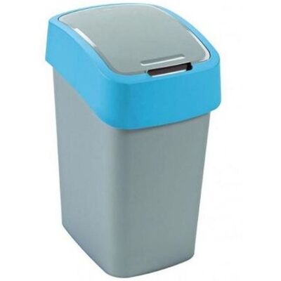CURVER Mülleimer "FLIP BIN" 25 L silber/blau CURVER Mülleimer "FLIP BIN" 25 L silber/blau