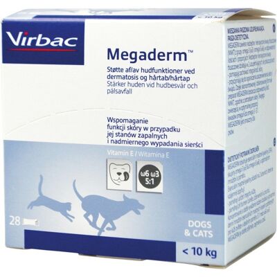 VIRBAC Megaderm - Hautpflege Ergänzung für Hunde & Katzen - 28x4ml VIRBAC Megaderm - Hautpflege Ergänzung für Hunde & Katzen - 28x4ml