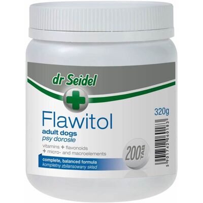 DR SEIDEL Flawitol Vitamine für erwachsene Hunde 200 Tabletten DR SEIDEL Flawitol Vitamine für erwachsene Hunde 200 Tabletten