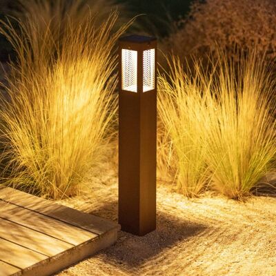 Les Jardins LED-Solar-Wegeleuchte Tradition Sensor Corten 90cm Tradition, dimmbar, braun / rost, Aluminium, Modern, Solarleuchte Les Jardins LED-Solar-Wegeleuchte Tradition Sensor Corten 90cm Tradition, dimmbar, braun / rost, Aluminium, Modern, Solarleuchte