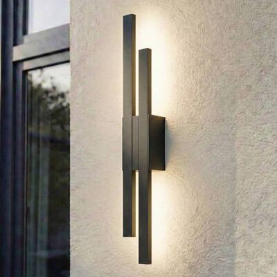 LED Außenwandleuchte Sakari Lindby, schwarz, Aluminium, Modern LED Außenwandleuchte Sakari Lindby, schwarz, Aluminium, Modern