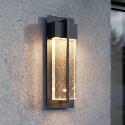 LED Außenwandleuchte Velune Lucande, schwarz, Aluminium, Modern LED Außenwandleuchte Velune Lucande, schwarz, Aluminium, Modern