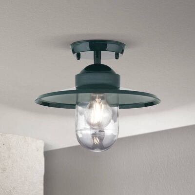 Orion Außen-Deckenlampe Edward, grün, Ø 27,5 cm, Aluminium/Glas dimmbar, grün, Aluminium, Antik Orion Außen-Deckenlampe Edward, grün, Ø 27,5 cm, Aluminium/Glas dimmbar, grün, Aluminium, Antik