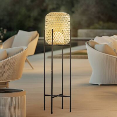 Lucande LED-Akku-Stehleuchte Adebi, schwarz, Bambus, Ø32,5cm Adebi Lucande, dimmbar, schwarz, Aluminium, Landhaus / Rustikal Lucande LED-Akku-Stehleuchte Adebi, schwarz, Bambus, Ø32,5cm Adebi Lucande, dimmbar, schwarz, Aluminium, Landhaus / Rustikal