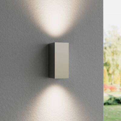 LED Außenwandleuchte TAVI Lucande, alu / grau / zink, für Flurbereich, Aluminium, Modern, Wandlampe LED Außenwandleuchte TAVI Lucande, alu / grau / zink, für Flurbereich, Aluminium, Modern, Wandlampe