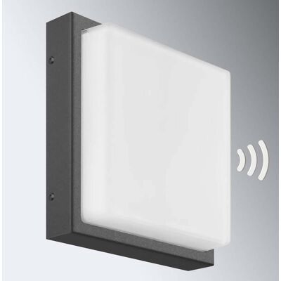 LCD Außenwandleuchte mit Bewegungsmelder Ernest, schwarz, Aluminium, Modern LCD Außenwandleuchte mit Bewegungsmelder Ernest, schwarz, Aluminium, Modern