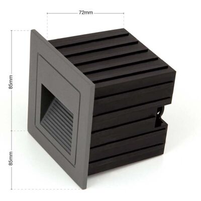 Orion LED-Wandeinbaulampe Loro, anthrazit, Breite 8,5 cm, Alu Loro, schwarz, Aluminium, Modern, Einbauleuchte Orion LED-Wandeinbaulampe Loro, anthrazit, Breite 8,5 cm, Alu Loro, schwarz, Aluminium, Modern, Einbauleuchte