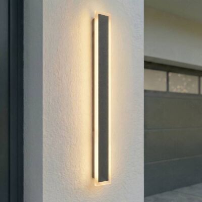 LED Außenwandleuchte Ilora Lucande, schwarz, Edelstahl, Modern LED Außenwandleuchte Ilora Lucande, schwarz, Edelstahl, Modern