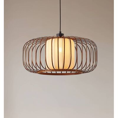 Hängeleuchte Davella Lindby, dimmbar, Holz dunkel, für Wohn- / Esszimmer, Bambus, Skandinavisch Hängeleuchte Davella Lindby, dimmbar, Holz dunkel, für Wohn- / Esszimmer, Bambus, Skandinavisch