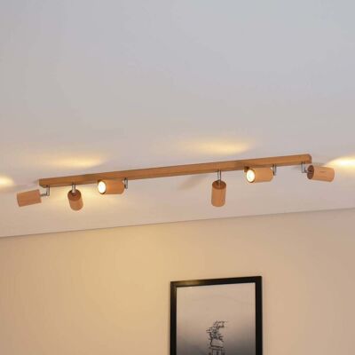 Envostar Peach Puff Deckenspot Holz Zylinder 6flg. Envostar, dimmbar, Holz hell, für Wohn- / Esszimmer, Holz, Modern, Deckenlampe Envostar Peach Puff Deckenspot Holz Zylinder 6flg. Envostar, dimmbar, Holz hell, für Wohn- / Esszimmer, Holz, Modern, Deckenlampe