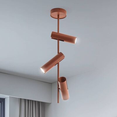 Deckenspot Leda 3, ziegelrot, 3-flammig, Stahl, Höhe 76 cm 3 SIGMA, dimmbar, rot, für Wohn- / Esszimmer, Metall, Modern Deckenspot Leda 3, ziegelrot, 3-flammig, Stahl, Höhe 76 cm 3 SIGMA, dimmbar, rot, für Wohn- / Esszimmer, Metall, Modern