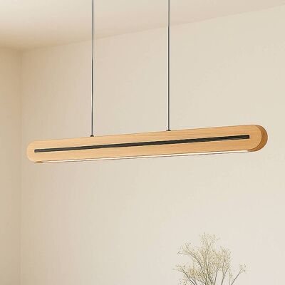 Hängeleuchte Darnor Lucande, dimmbar, Holz hell, für Wohn- / Esszimmer, Holz, Modern Hängeleuchte Darnor Lucande, dimmbar, Holz hell, für Wohn- / Esszimmer, Holz, Modern