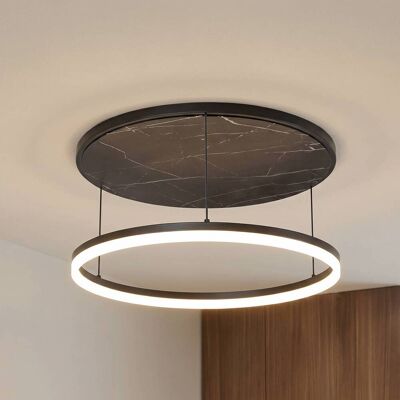 LED Deckenleuchte Orven Lucande, dimmbar, schwarz, für Wohn- / Esszimmer, Metall, Modern LED Deckenleuchte Orven Lucande, dimmbar, schwarz, für Wohn- / Esszimmer, Metall, Modern