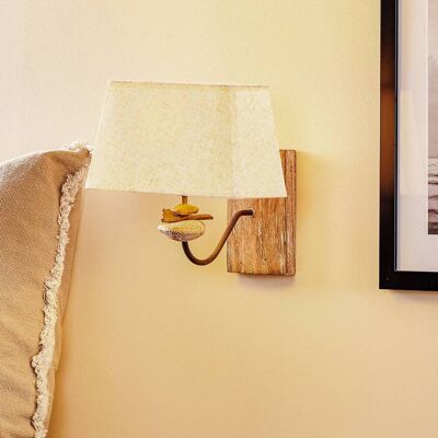 Wandleuchte Seregon ONLI, dimmbar, Holz hell, für Wohn- / Esszimmer, Holz, Landhaus / Rustikal, Wandlampe Wandleuchte Seregon ONLI, dimmbar, Holz hell, für Wohn- / Esszimmer, Holz, Landhaus / Rustikal, Wandlampe