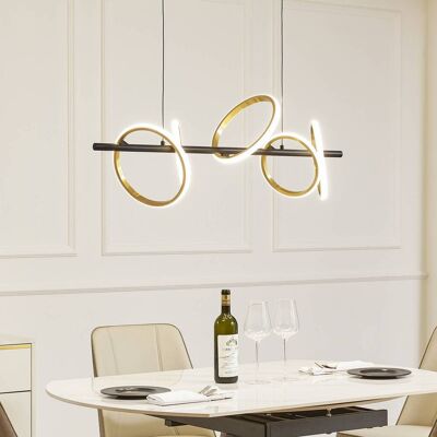 Hängeleuchte Madu Lucande, schwarz, für Wohn- / Esszimmer, Metall, Modern Hängeleuchte Madu Lucande, schwarz, für Wohn- / Esszimmer, Metall, Modern