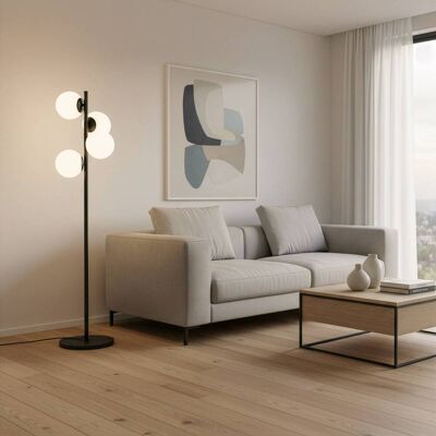 Stehlampe Faze Opviq, schwarz, für Wohn- / Esszimmer, Metall Stehlampe Faze Opviq, schwarz, für Wohn- / Esszimmer, Metall