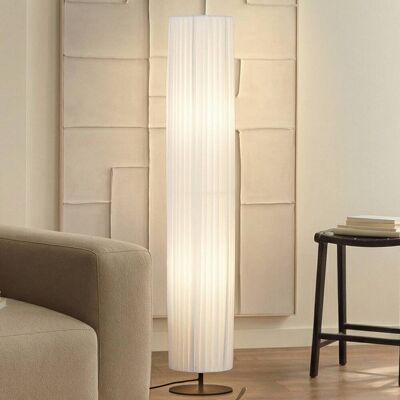 Stehlampe Virelle Lindby, weiß / opal, für Wohn- / Esszimmer, Textil / Stoff / Seide Stehlampe Virelle Lindby, weiß / opal, für Wohn- / Esszimmer, Textil / Stoff / Seide