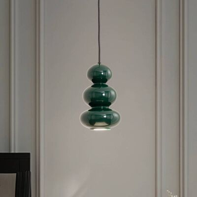 Hängeleuchte Oman Argon, dimmbar, grün, für Wohn- / Esszimmer, Glas Hängeleuchte Oman Argon, dimmbar, grün, für Wohn- / Esszimmer, Glas