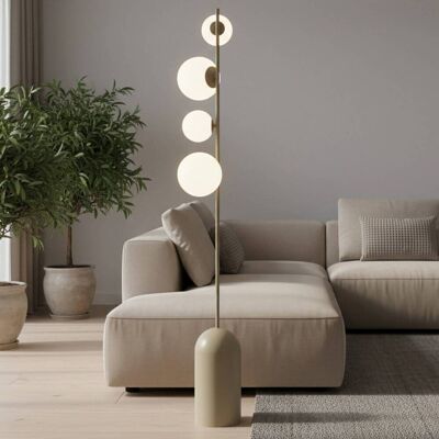 Stehlampe Etno LP4 EMIBIG LIGHTING, creme / amber, für Wohn- / Esszimmer, Glas, Modern Stehlampe Etno LP4 EMIBIG LIGHTING, creme / amber, für Wohn- / Esszimmer, Glas, Modern