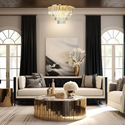 Kristall Deckenleuchte Milano Milagro Lighting, messing / gold, für Wohn- / Esszimmer, Glas Kristall Deckenleuchte Milano Milagro Lighting, messing / gold, für Wohn- / Esszimmer, Glas