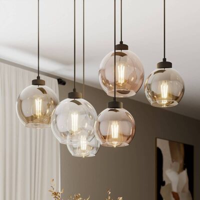 Glas Hängeleuchte Cubus TK Lighting, dimmbar, klar / transparent, für Wohn- / Esszimmer, Glas, Modern Glas Hängeleuchte Cubus TK Lighting, dimmbar, klar / transparent, für Wohn- / Esszimmer, Glas, Modern