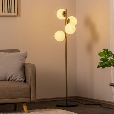 Stehlampe Faze Opviq, messing / gold, für Wohn- / Esszimmer, Metall Stehlampe Faze Opviq, messing / gold, für Wohn- / Esszimmer, Metall