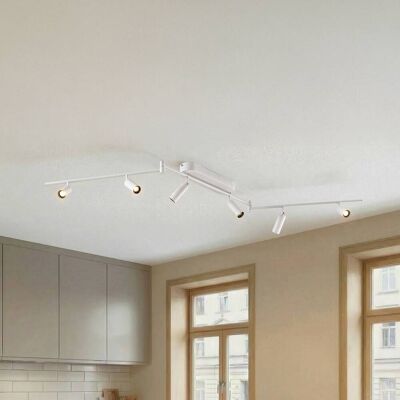 LED Deckenleuchte Eldrin Lindby, weiß / opal, für Wohn- / Esszimmer, Metall, Modern LED Deckenleuchte Eldrin Lindby, weiß / opal, für Wohn- / Esszimmer, Metall, Modern