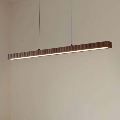 Hängeleuchte Emara Lucande, dimmbar, Holz dunkel, für Wohn- / Esszimmer, Holz, Design Hängeleuchte Emara Lucande, dimmbar, Holz dunkel, für Wohn- / Esszimmer, Holz, Design