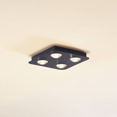 Deckenleuchte Jyla Lindby, dimmbar, schwarz, für Flurbereich, Metall, Modern Deckenleuchte Jyla Lindby, dimmbar, schwarz, für Flurbereich, Metall, Modern