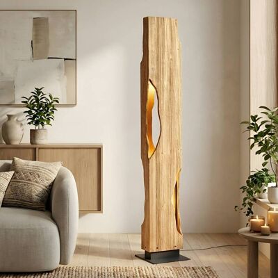 Stehlampe Tarry Lucande, Holz hell, für Wohn- / Esszimmer, Holz, Landhaus / Rustikal Stehlampe Tarry Lucande, Holz hell, für Wohn- / Esszimmer, Holz, Landhaus / Rustikal