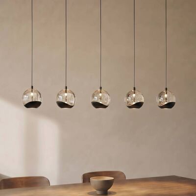 Glas Hängeleuchte Hayley Lucande, klar / transparent, für Wohn- / Esszimmer, Glas, Modern Glas Hängeleuchte Hayley Lucande, klar / transparent, für Wohn- / Esszimmer, Glas, Modern