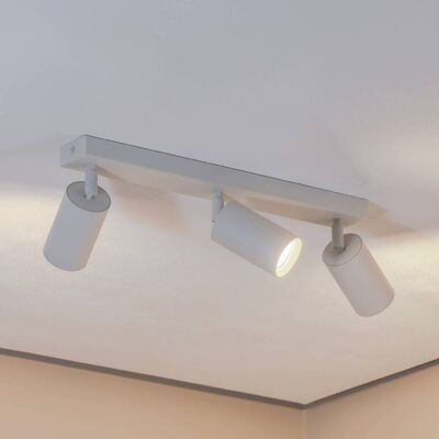 Deckenstrahler Sado, weiß, Stahl, justierbar, 3-flammig lang Sado Argon, dimmbar, weiß / opal, für Wohn- / Esszimmer, Metall, Modern Deckenstrahler Sado, weiß, Stahl, justierbar, 3-flammig lang Sado Argon, dimmbar, weiß / opal, für Wohn- / Esszimmer, Metall, Modern