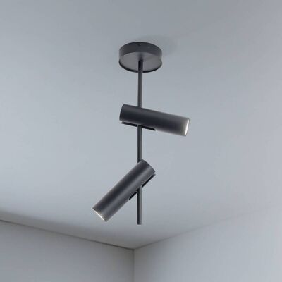 Deckenspot Leda 2, anthrazit, 2-flammig, Stahl, Höhe 55 cm 2 SIGMA, dimmbar, schwarz, für Wohn- / Esszimmer, Metall, Modern Deckenspot Leda 2, anthrazit, 2-flammig, Stahl, Höhe 55 cm 2 SIGMA, dimmbar, schwarz, für Wohn- / Esszimmer, Metall, Modern