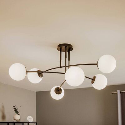 Deckenleuchte Pregos 6 EMIBIG LIGHTING, dimmbar, schwarz, für Flurbereich, Metall, Modern Deckenleuchte Pregos 6 EMIBIG LIGHTING, dimmbar, schwarz, für Flurbereich, Metall, Modern