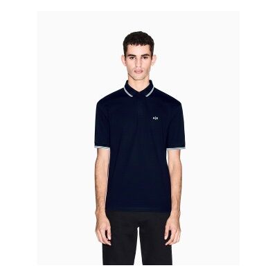 Giorgio Armani A X Armani Exchange für Herren. XM001287AF17321UB101 Polo Piqué marineblau (M), Lässig, Baumwolle, Klassisch, Kurzarm Giorgio Armani A X Armani Exchange für Herren. XM001287AF17321UB101 Polo Piqué marineblau (M), Lässig, Baumwolle, Klassisch, Kurzarm
