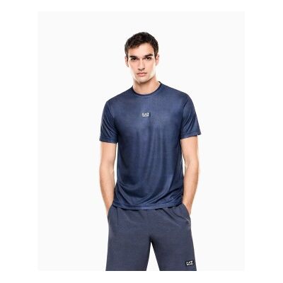 EA7 für Herren. 7M001662_AF21797 Armani Blaues Sport-T-Shirt blau (S), Sportlich, Laufen, Sportbekleidung, Multisport, Polyester, Kurzarm EA7 für Herren. 7M001662_AF21797 Armani Blaues Sport-T-Shirt blau (S), Sportlich, Laufen, Sportbekleidung, Multisport, Polyester, Kurzarm