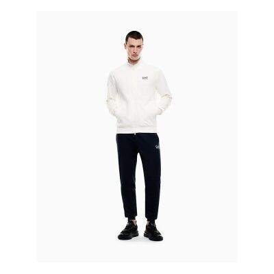EA7 für Herren. 8NPV60_PJVRZ Weißer, marineblauer Core Identity Trainingsanzug (XXL), Lässig, Sportlich, Baumwolle, Langarm EA7 für Herren. 8NPV60_PJVRZ Weißer, marineblauer Core Identity Trainingsanzug (XXL), Lässig, Sportlich, Baumwolle, Langarm