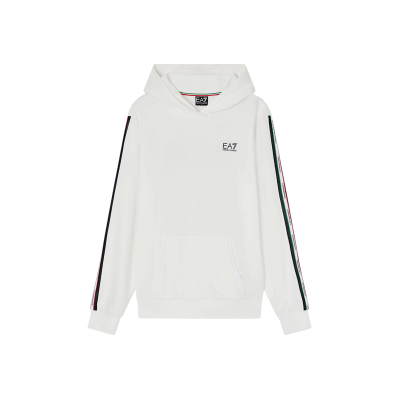 EA7 für Damen. 7W001223_AF12660 Kapuzenpullover Italian Spirit weiß (L), Lässig, Baumwolle, Langarm EA7 für Damen. 7W001223_AF12660 Kapuzenpullover Italian Spirit weiß (L), Lässig, Baumwolle, Langarm