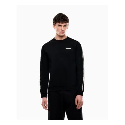 EA7 für Herren. 7M001478_AF12660 Sweatshirt Logo schwarz (S), Lässig, Sportlich, Baumwolle, Langarm EA7 für Herren. 7M001478_AF12660 Sweatshirt Logo schwarz (S), Lässig, Sportlich, Baumwolle, Langarm