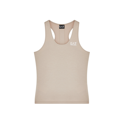 EA7 für Damen. 7W001147_AF12945 Braunes technisches Gewebe T-Shirt Natural Ventus7 (L), Sportlich, Ärmellos / Hosenträger, Recyceltes Polyes EA7 für Damen. 7W001147_AF12945 Braunes technisches Gewebe T-Shirt Natural Ventus7 (L), Sportlich, Ärmellos / Hosenträger, Recyceltes Polyes