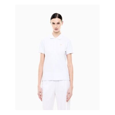EA7 für Damen. 7W000030_AF12450 Polo Micro weiß (XS), Lässig, Baumwolle, Kurzarm EA7 für Damen. 7W000030_AF12450 Polo Micro weiß (XS), Lässig, Baumwolle, Kurzarm