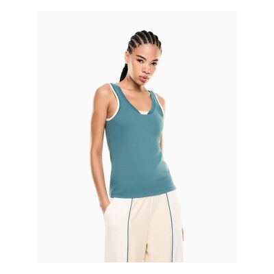 EA7 für Damen. 7W000916_AF13289 Club-T-Shirt grün (M), Sportlich, Multisport, Viskose, Ärmellos / Hosenträger EA7 für Damen. 7W000916_AF13289 Club-T-Shirt grün (M), Sportlich, Multisport, Viskose, Ärmellos / Hosenträger