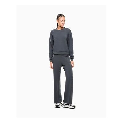 EA7 für Damen. 7W000975_AF24375 Trainingsanzug aus grauer elastischer Modal-Mischung (L), Sportlich, Polyester, Langarm EA7 für Damen. 7W000975_AF24375 Trainingsanzug aus grauer elastischer Modal-Mischung (L), Sportlich, Polyester, Langarm
