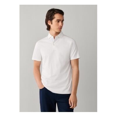 Hackett London für Herren. HM5600197 Poloshirt Jersey Kurzarm klassische Passform gebrochenes Weiß (M), Lässig, Baumwolle Hackett London für Herren. HM5600197 Poloshirt Jersey Kurzarm klassische Passform gebrochenes Weiß (M), Lässig, Baumwolle