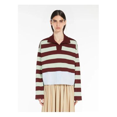 Weekend Max Mara für Damen. 2515951021600 Halle Salbeigrünes Poloshirt (L), Lässig, Baumwolle, Langarm Weekend Max Mara für Damen. 2515951021600 Halle Salbeigrünes Poloshirt (L), Lässig, Baumwolle, Langarm