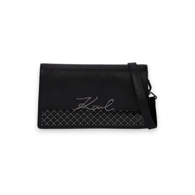 Karl Lagerfeld für Damen. B4W30328 Schwarze Signature-Tasche (OSFA), Lässig, Party, Polyurethan Karl Lagerfeld für Damen. B4W30328 Schwarze Signature-Tasche (OSFA), Lässig, Party, Polyurethan