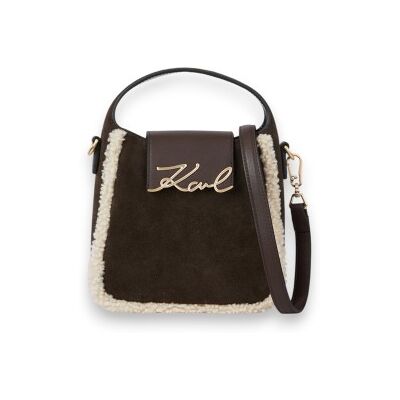 Karl Lagerfeld für Damen. B4W30009 Braune Hobo-Tasche (OSFA), Lässig, Leder Karl Lagerfeld für Damen. B4W30009 Braune Hobo-Tasche (OSFA), Lässig, Leder