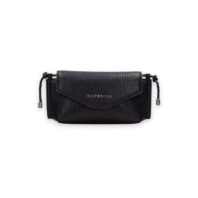 Hispanitas für Damen. BI265024 Schwarze Umhängetasche mit Prägung (35), Lässig, Polyurethan Hispanitas für Damen. BI265024 Schwarze Umhängetasche mit Prägung (35), Lässig, Polyurethan