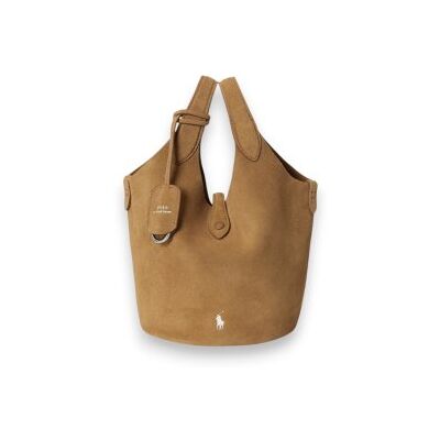 Polo Ralph Lauren für Damen. 428P23820001 Umhängetasche Tote Polo Play aus Wildleder in Beige (OSFA), Lässig Polo Ralph Lauren für Damen. 428P23820001 Umhängetasche Tote Polo Play aus Wildleder in Beige (OSFA), Lässig